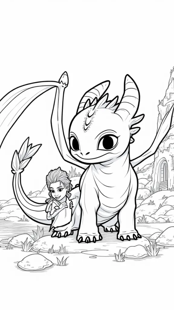 coloriages de comment former votre dragon